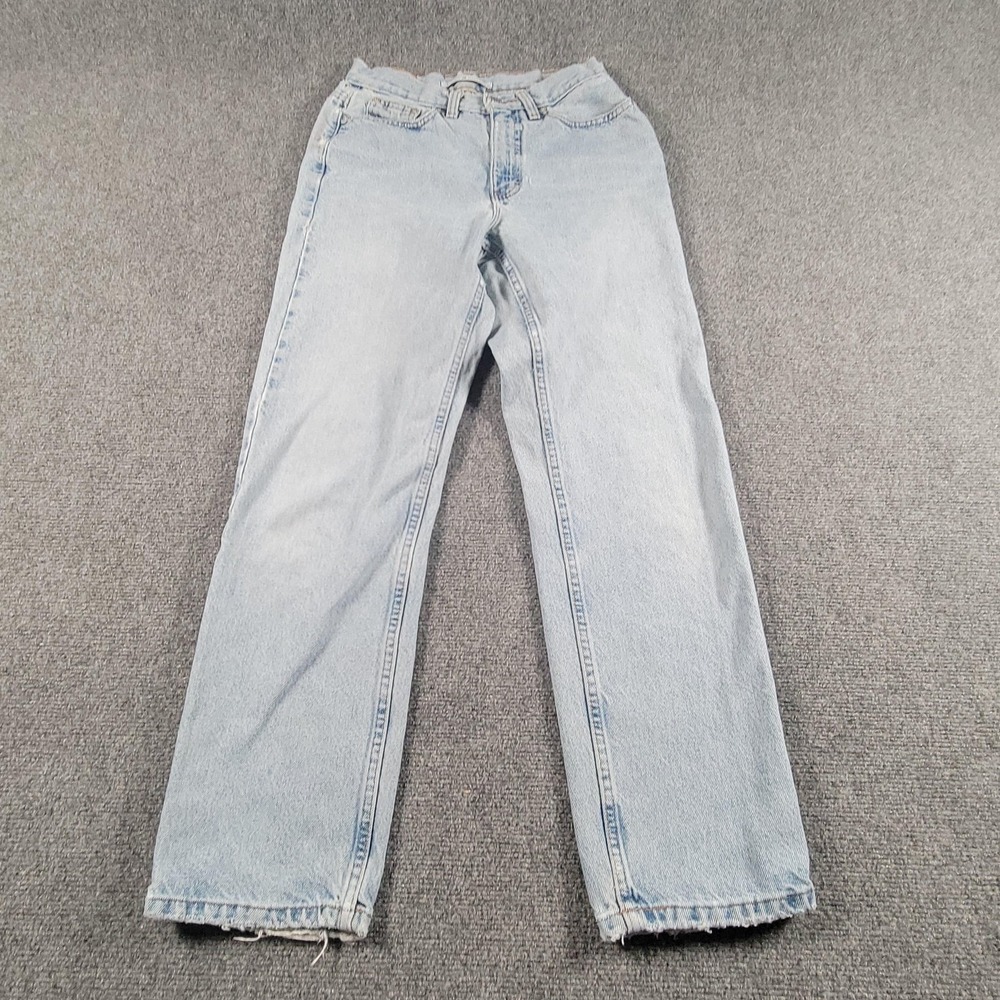 Tommy Hilfiger Jeansโ Womens 32x31 Light Wash High Rise Straight DISTRESSED READ